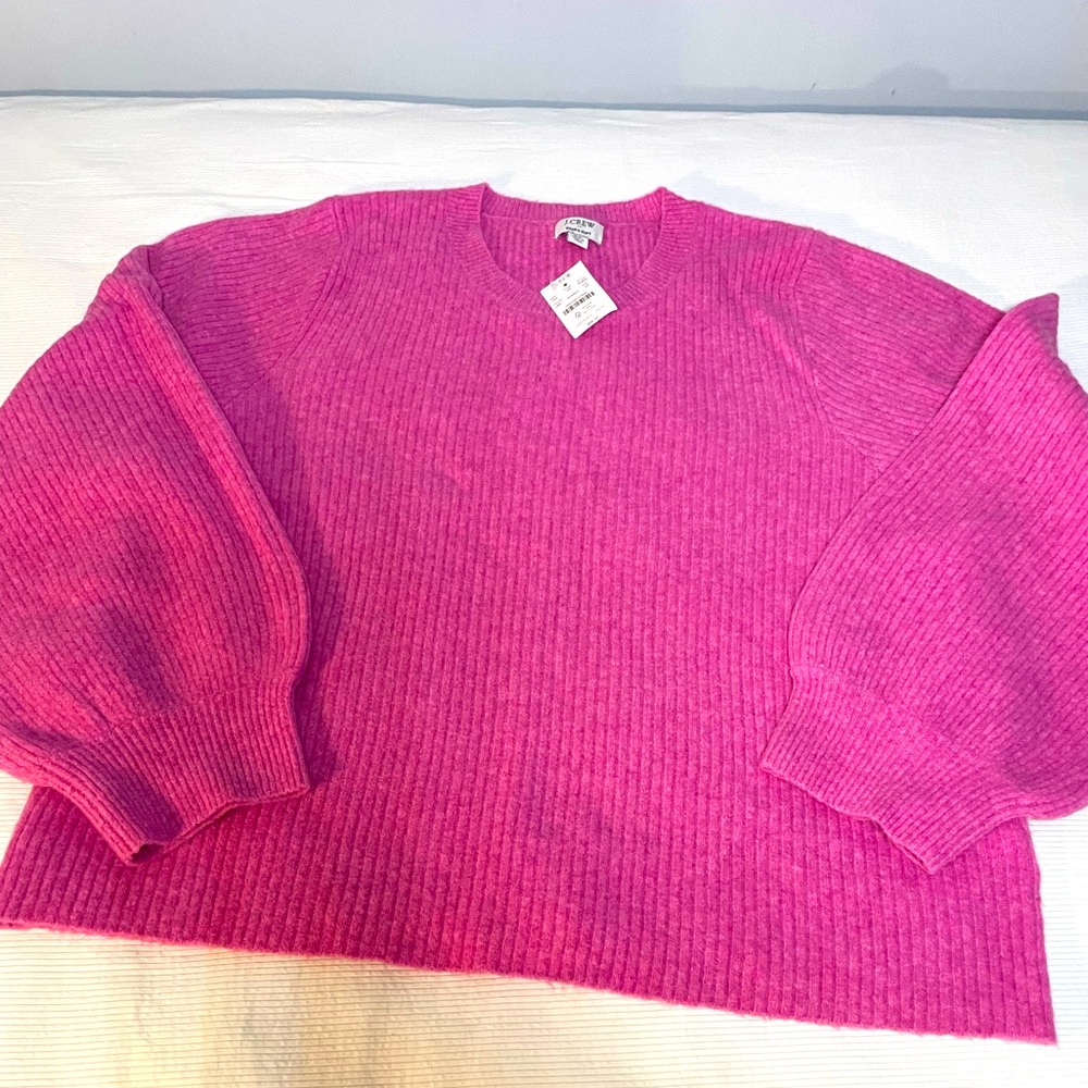 J. Crew Extra Soft women’s pink crewneck sweater. Size 2X. NWT